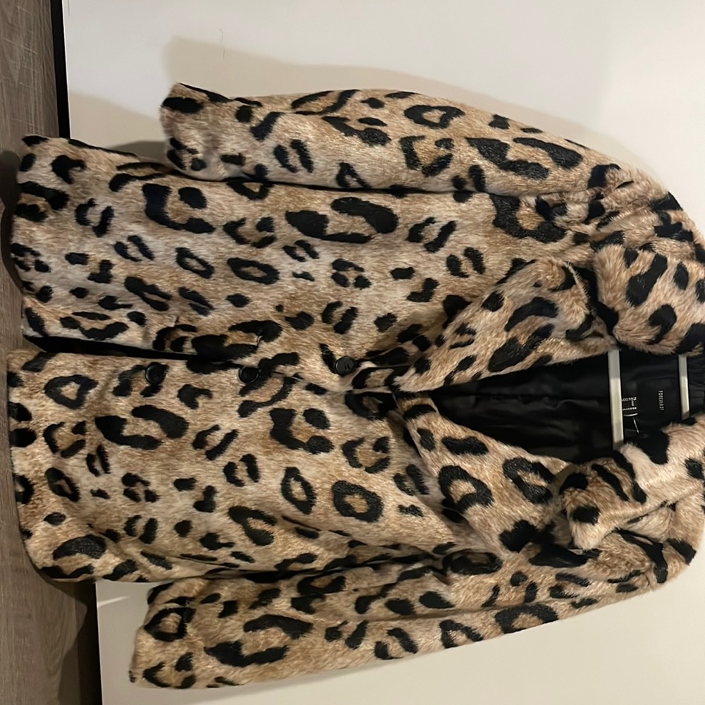 Cheetah print coat